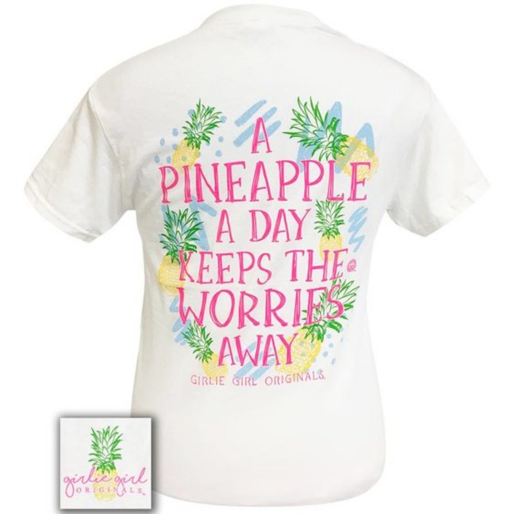 NWT Women's "Pineapple A Day" XXL White Tee